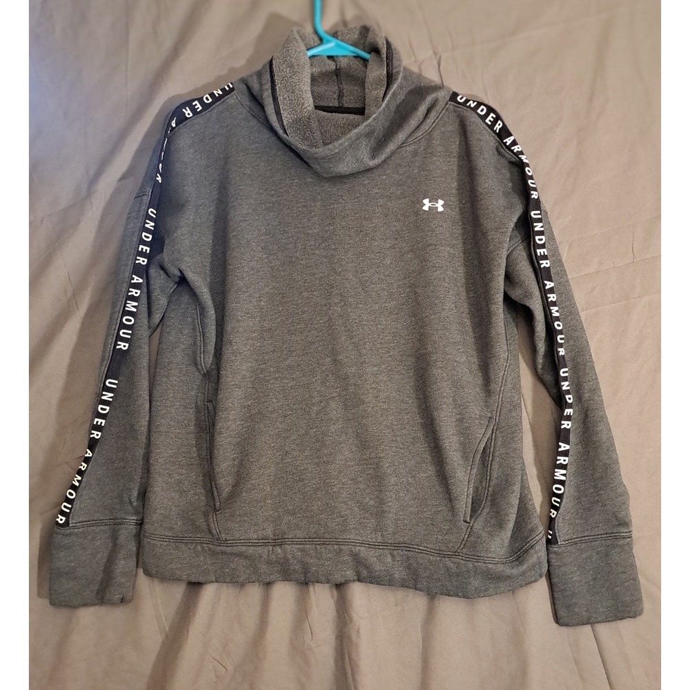 Under Armour Cowl Neck Pullover Sweatshirt Women's Size Medium Gray
